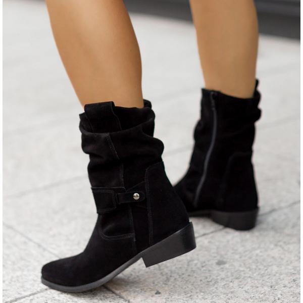 Isabella | Chic And Relaxed Fold-Over Slouch Ankle Boots