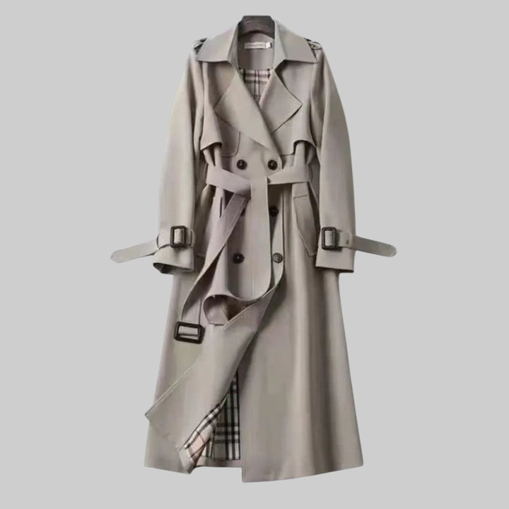 Sophia | Modern And Comfortable Long Double Breasted Trench Coat