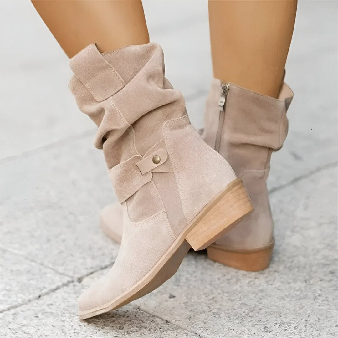 Elizabeth | Stylish And Comfortable Faux Suede Knee High Boots