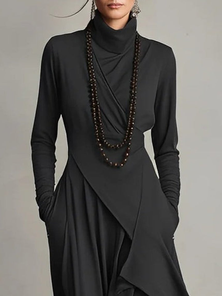 Avery | Modern And Elegant Long Sleeved Maxi Dress