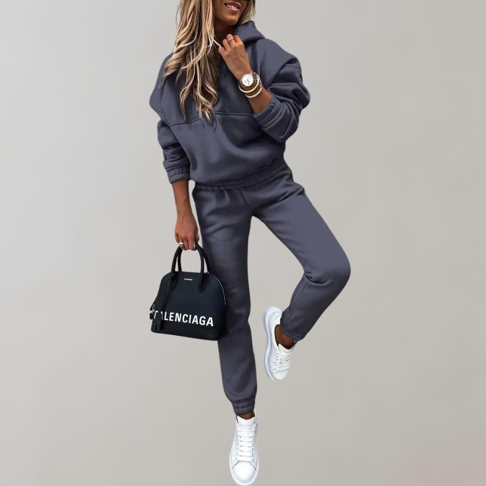 Drune | Retro Style Tracksuit with Hoodie for Women